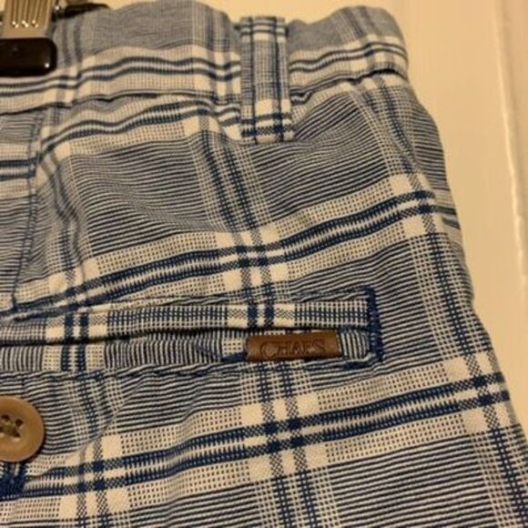 Chaps Stretch Size 40 Blue Plaid Casual Shorts - Picture 2 of 4